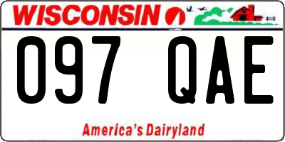 WI license plate 097QAE