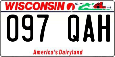WI license plate 097QAH