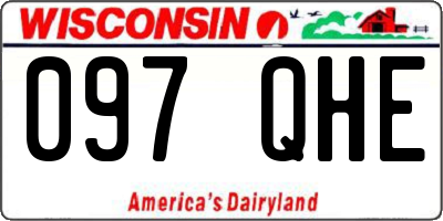 WI license plate 097QHE