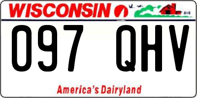 WI license plate 097QHV