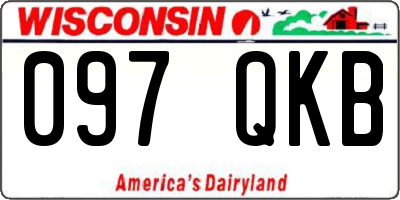 WI license plate 097QKB