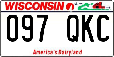 WI license plate 097QKC