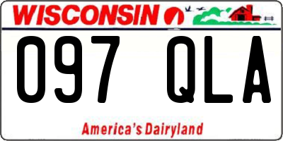 WI license plate 097QLA