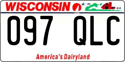 WI license plate 097QLC