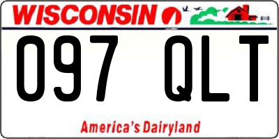 WI license plate 097QLT