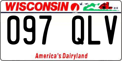 WI license plate 097QLV