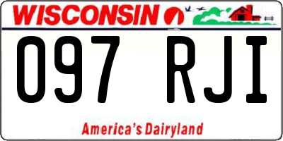 WI license plate 097RJI