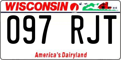 WI license plate 097RJT