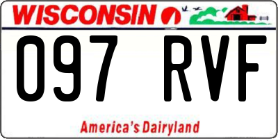 WI license plate 097RVF