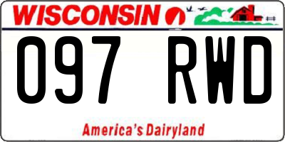 WI license plate 097RWD