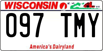 WI license plate 097TMY
