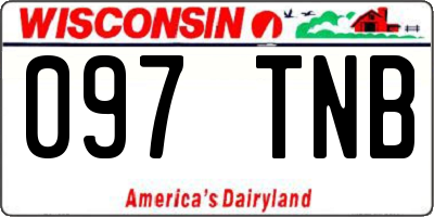 WI license plate 097TNB