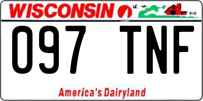 WI license plate 097TNF