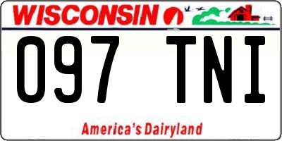 WI license plate 097TNI