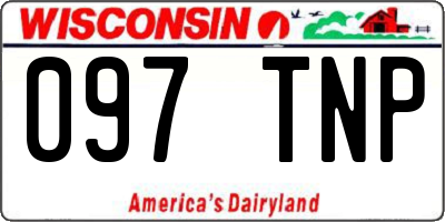 WI license plate 097TNP