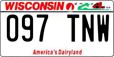 WI license plate 097TNW