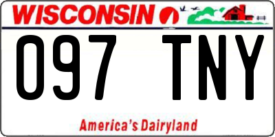 WI license plate 097TNY