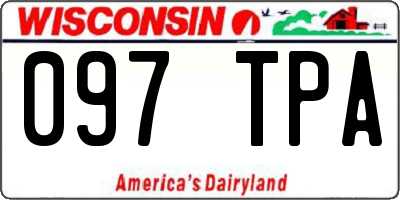 WI license plate 097TPA