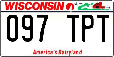 WI license plate 097TPT