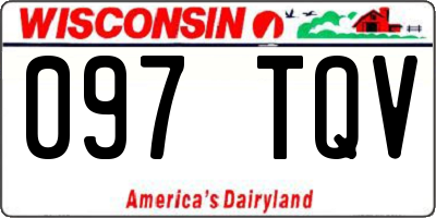 WI license plate 097TQV