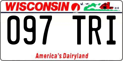 WI license plate 097TRI
