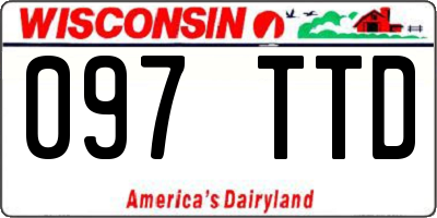 WI license plate 097TTD