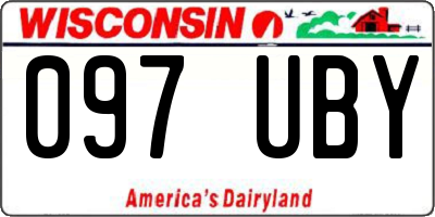 WI license plate 097UBY