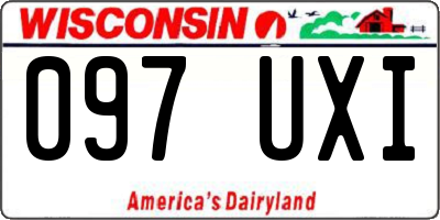 WI license plate 097UXI