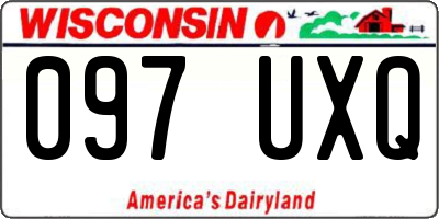 WI license plate 097UXQ