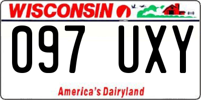 WI license plate 097UXY