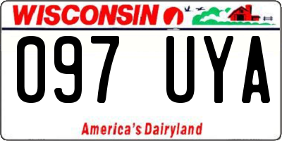 WI license plate 097UYA