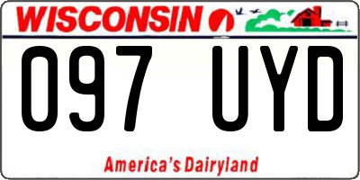 WI license plate 097UYD