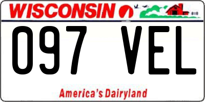 WI license plate 097VEL
