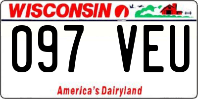 WI license plate 097VEU