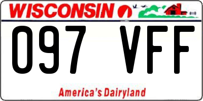 WI license plate 097VFF