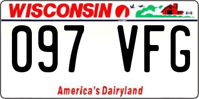 WI license plate 097VFG