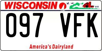 WI license plate 097VFK