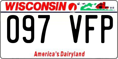 WI license plate 097VFP