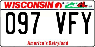 WI license plate 097VFY
