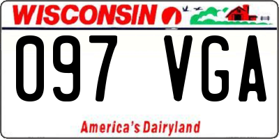 WI license plate 097VGA