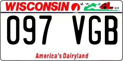 WI license plate 097VGB