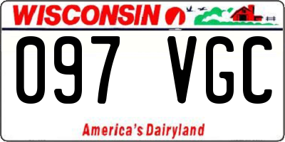 WI license plate 097VGC