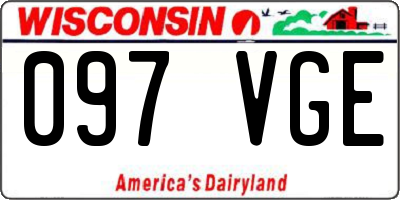 WI license plate 097VGE