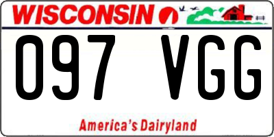 WI license plate 097VGG