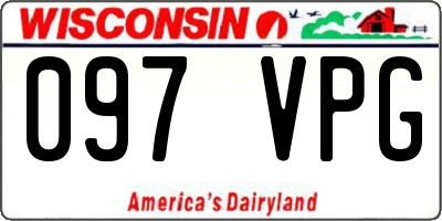 WI license plate 097VPG