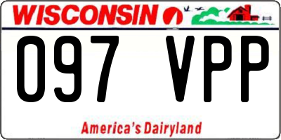 WI license plate 097VPP