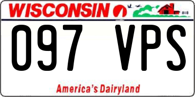 WI license plate 097VPS