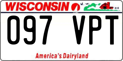 WI license plate 097VPT