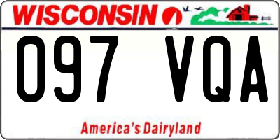WI license plate 097VQA