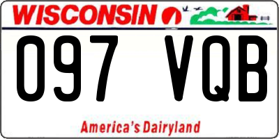 WI license plate 097VQB
